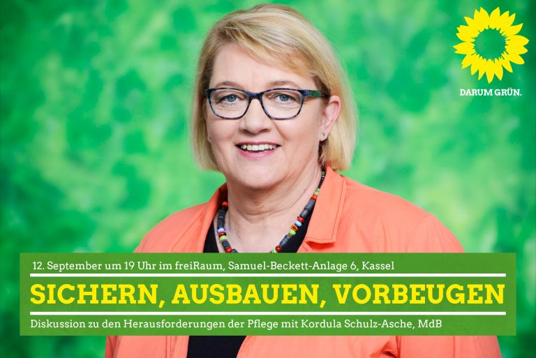 Herausforderungen der Pflege mit der Bundestagsabgeordneten Kordula Schulz-Asche am 12. September